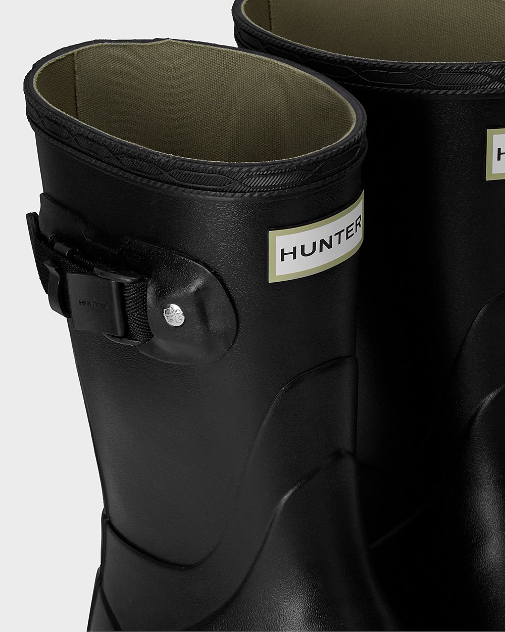 Womens Hunter Norris Field - Short Rain Boots Black - 6378-RPZTN